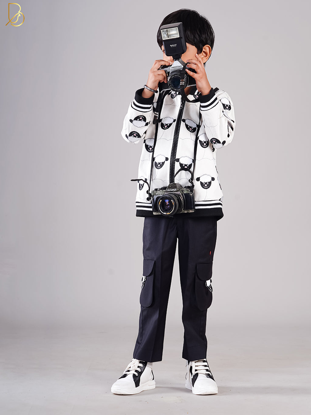 SHEEP EMBROIDERD BOMBER SET