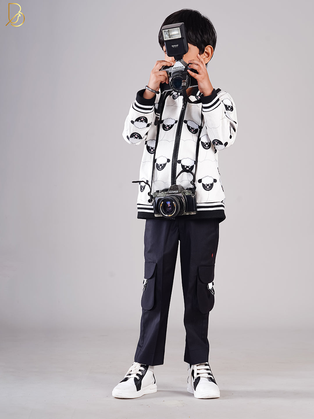 SHEEP EMBROIDERD BOMBER SET
