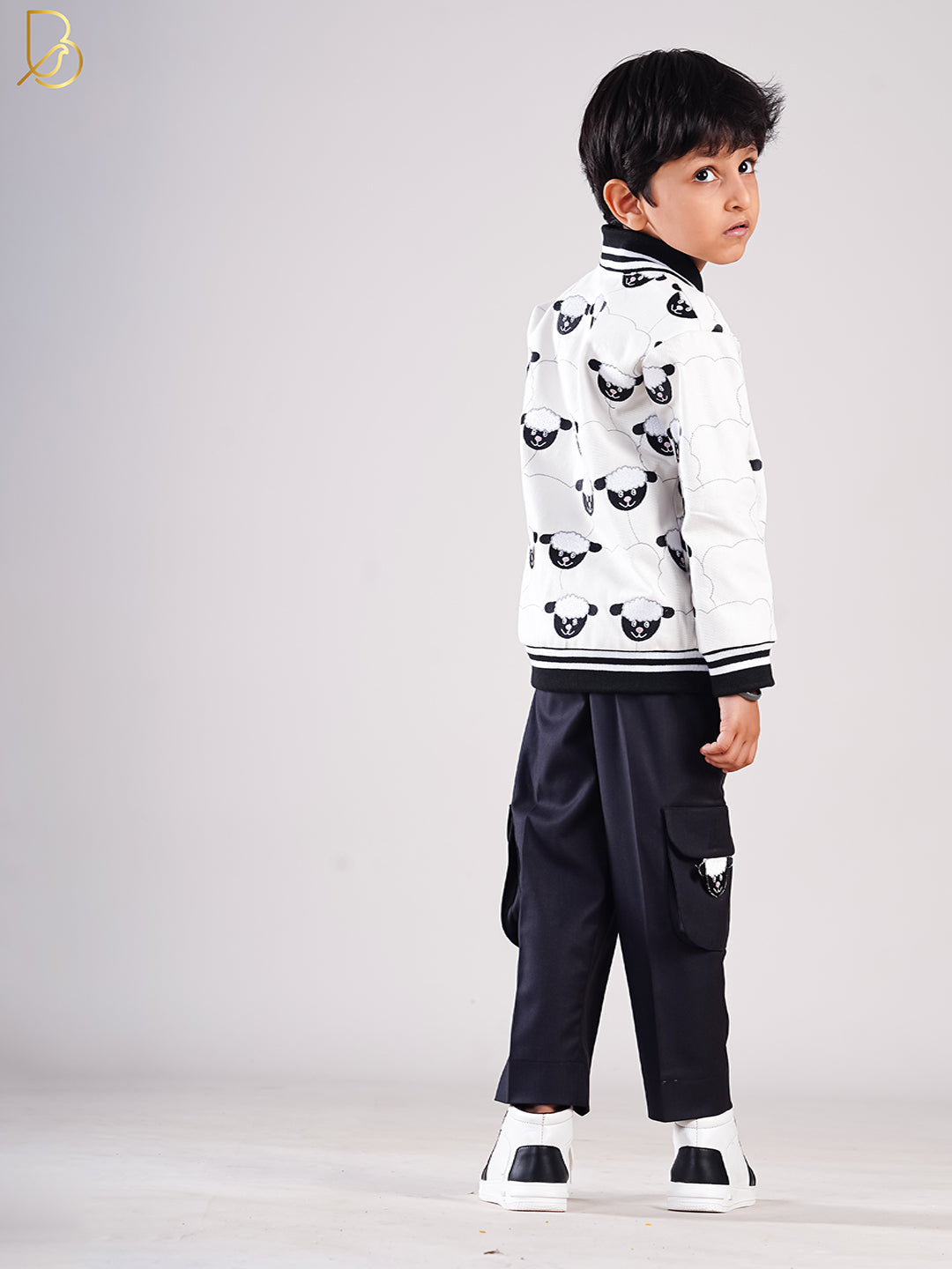 SHEEP EMBROIDERD BOMBER SET