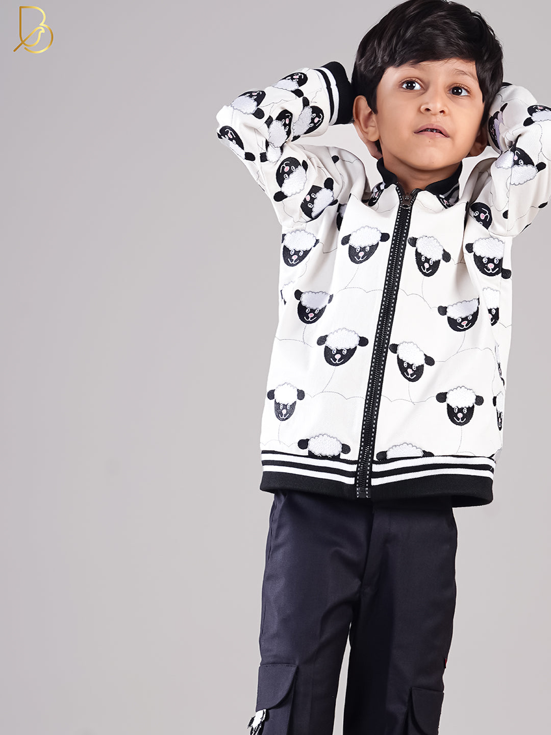SHEEP EMBROIDERD BOMBER SET