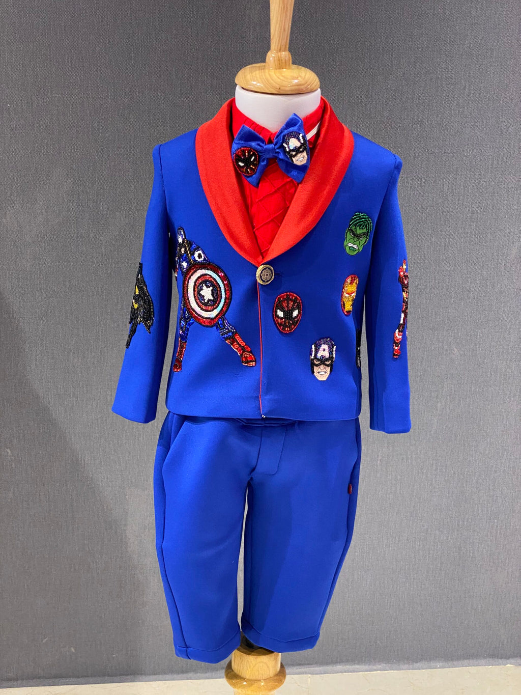 Super hero theme family twinning Handcrafted outfits