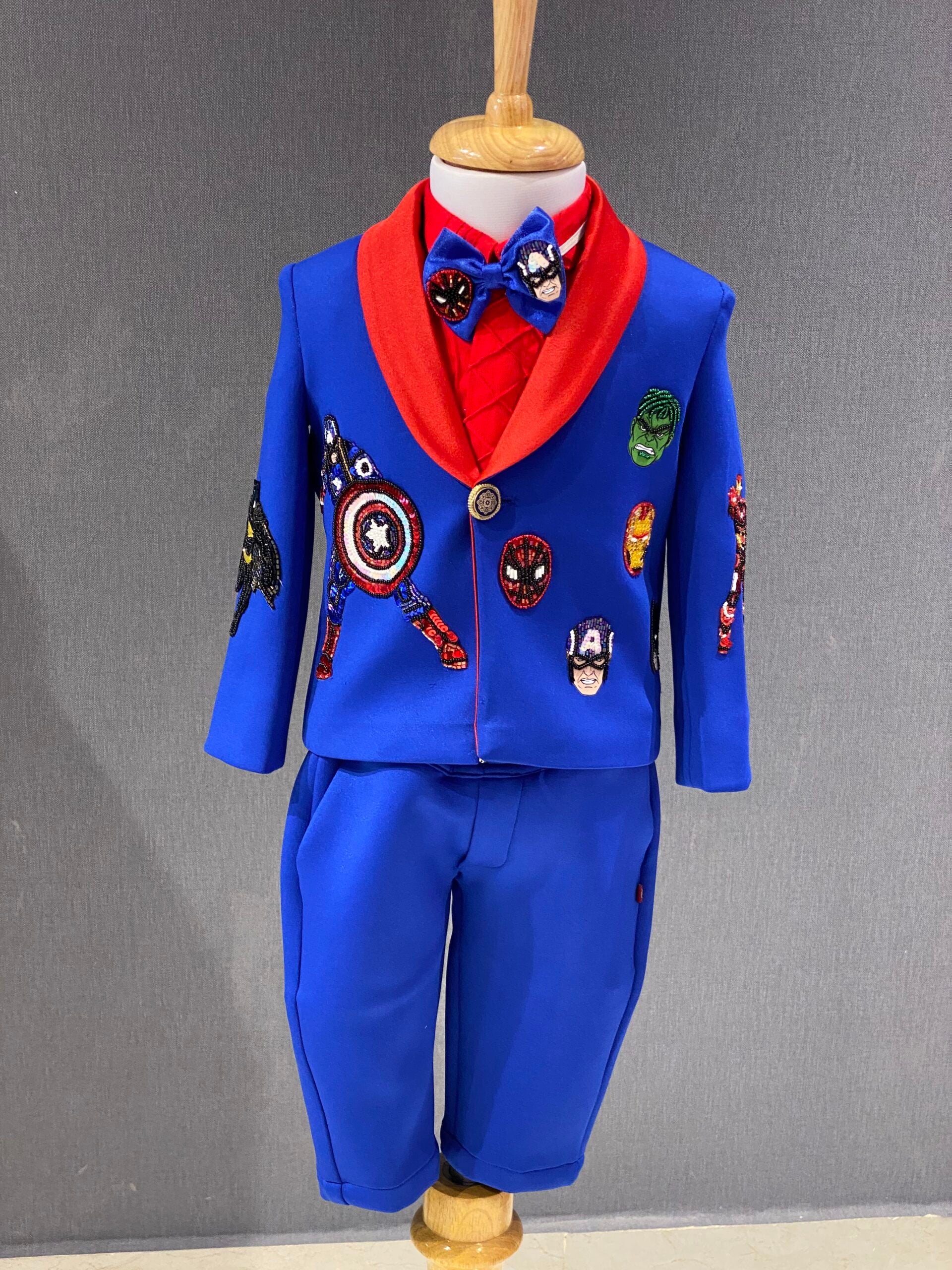 Super hero theme family twinning Handcrafted outfits