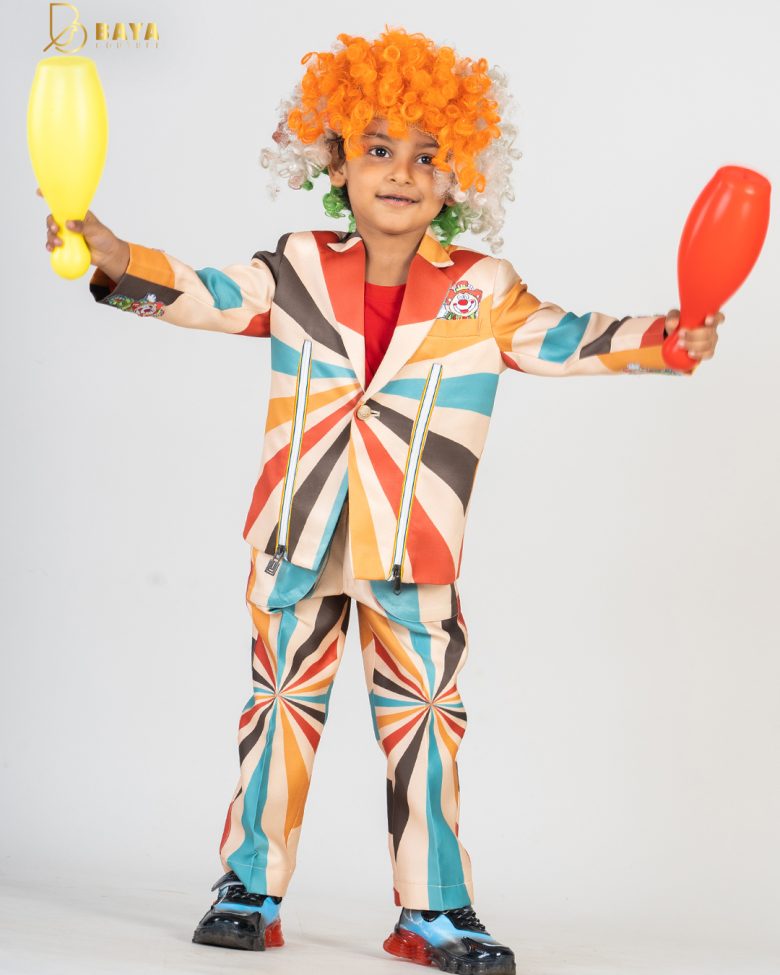 CLOWN EMBROIDERD BLAZER SET