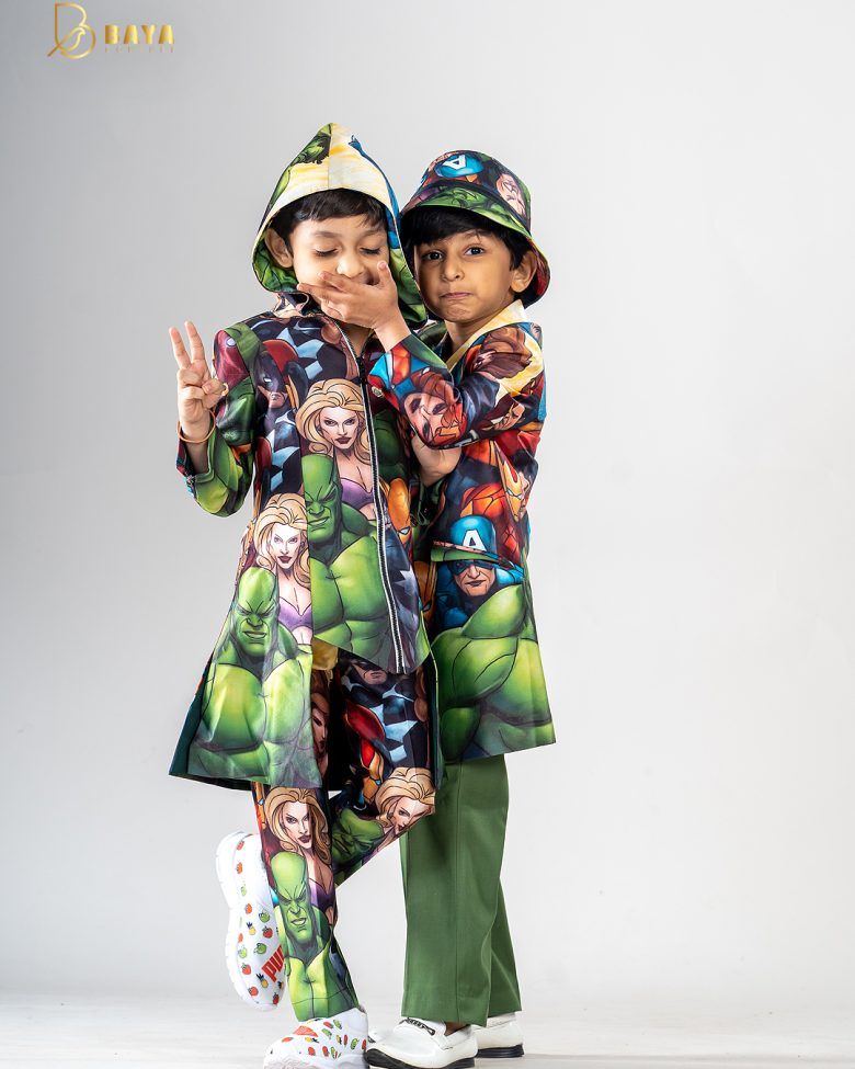 SUPER HERO GREEN COAT SET