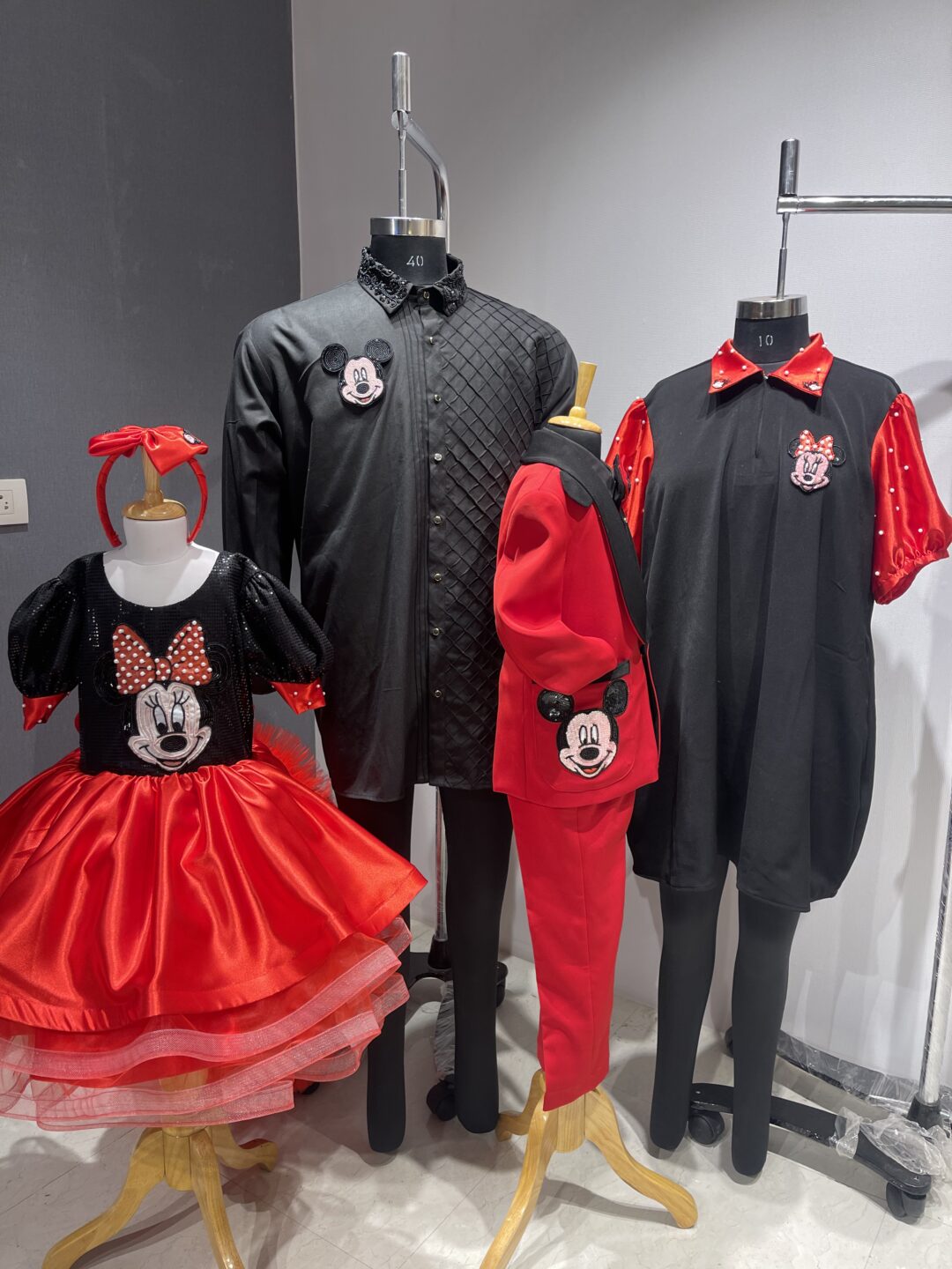 Mickey Mouse family twinning handcrafted outfits