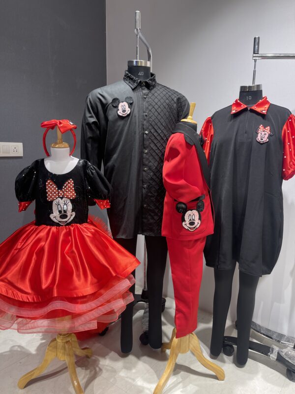 Mickey Mouse family twinning handcrafted outfits