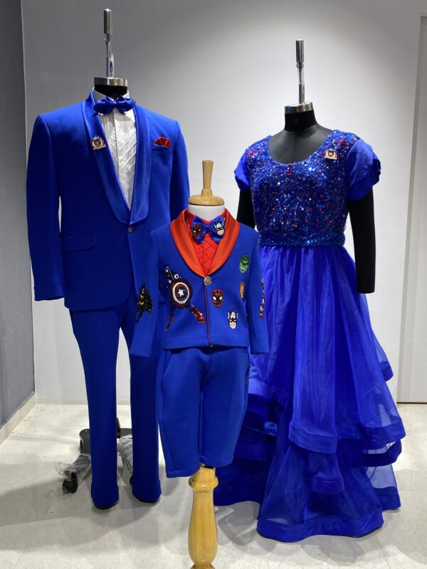 Super hero theme family twinning Handcrafted outfits