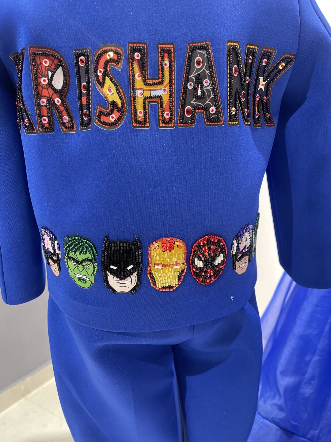 Super hero theme family twinning Handcrafted outfits