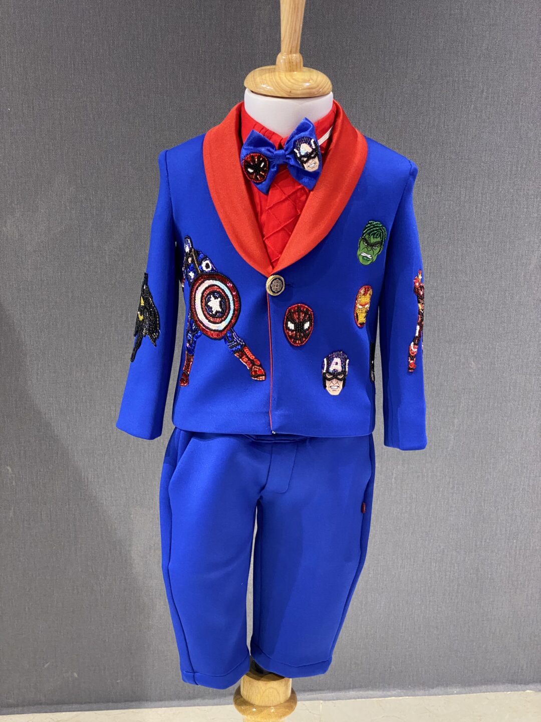 Super hero theme family twinning Handcrafted outfits