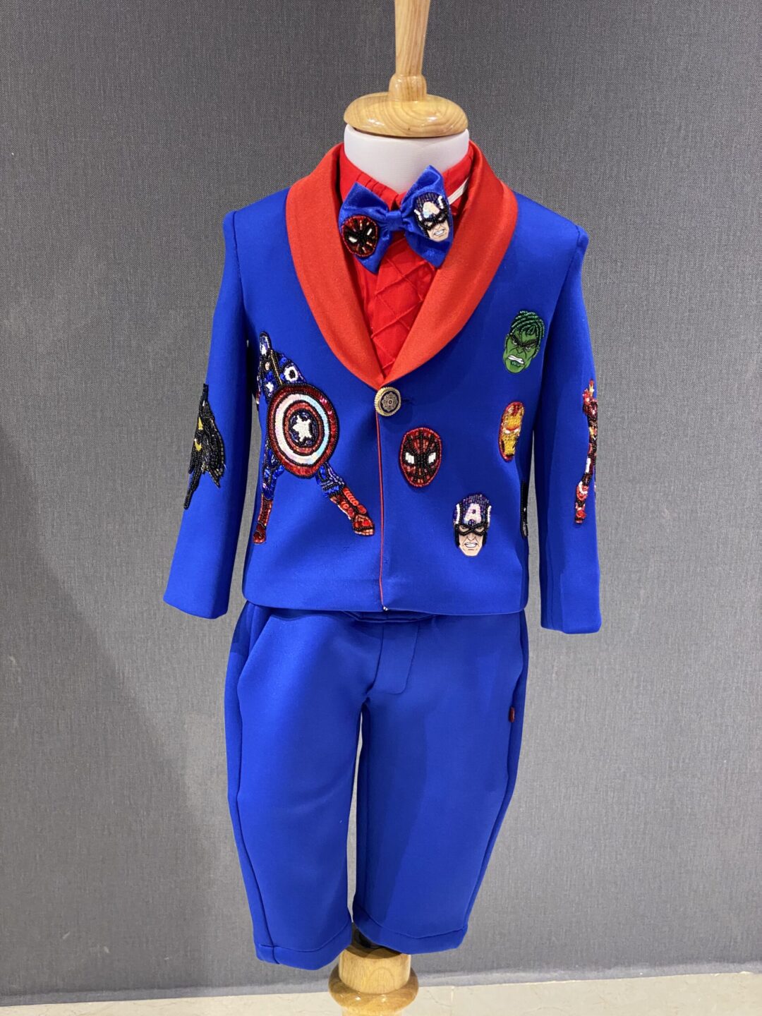 Super hero theme family twinning Handcrafted outfits