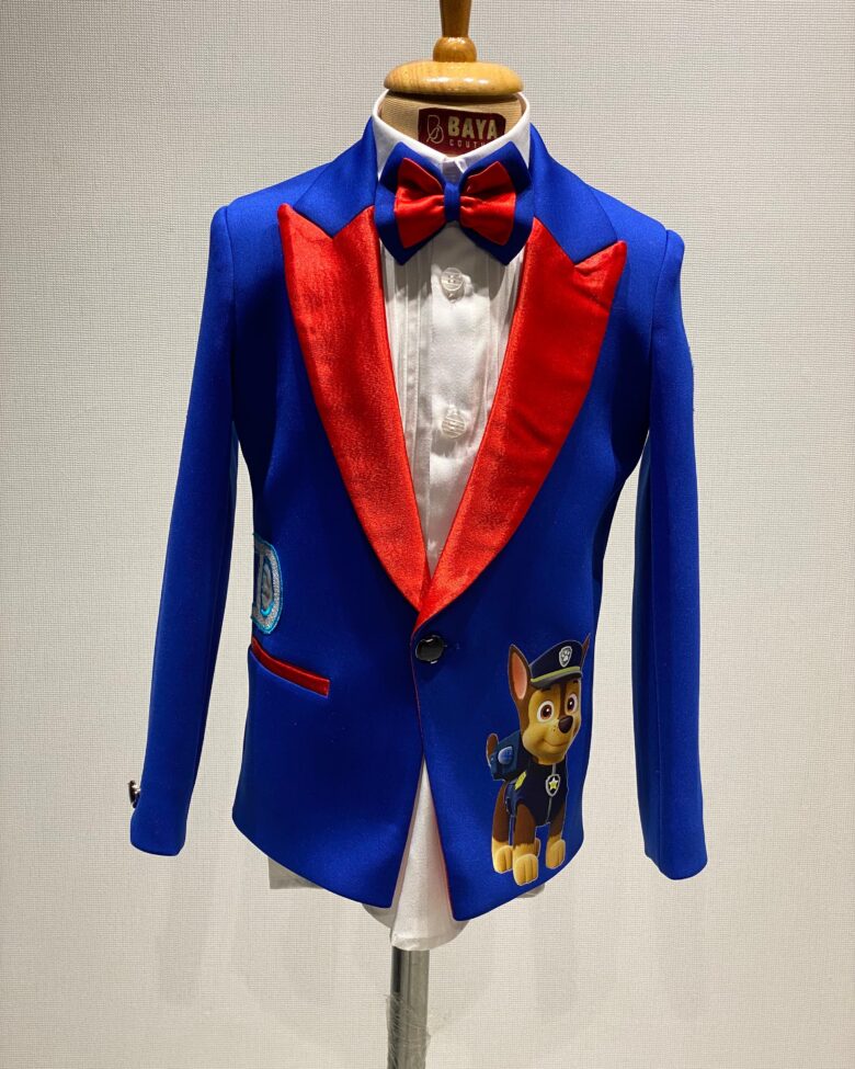 Blue & Red Character Tuxedo Set