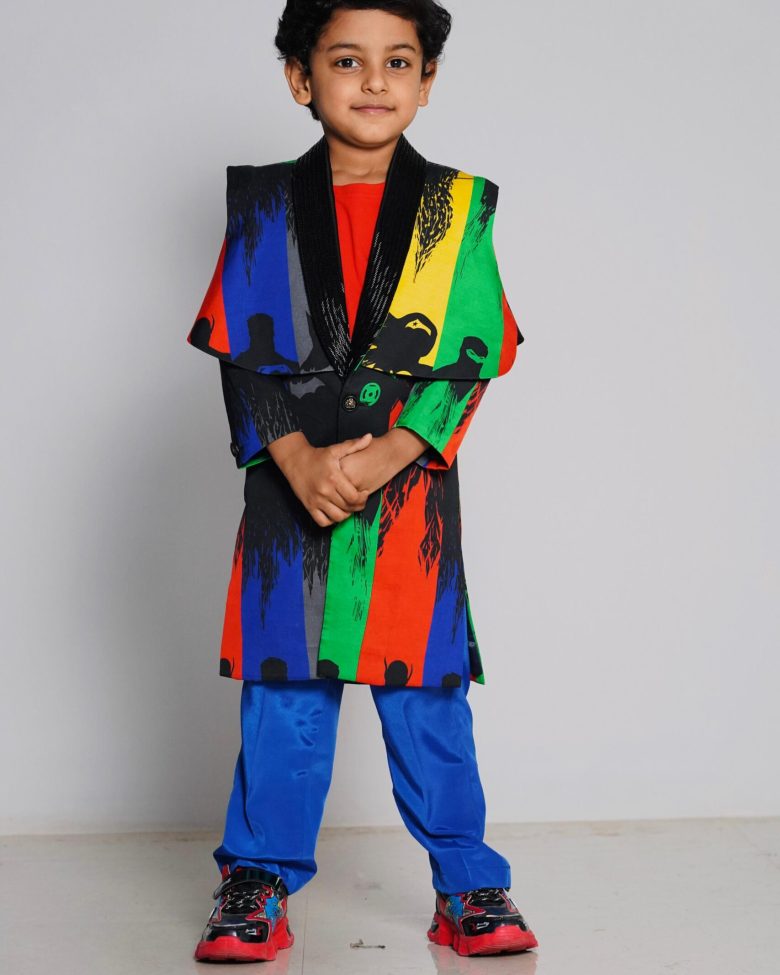 Boys’ Colour Pop long coat  Set